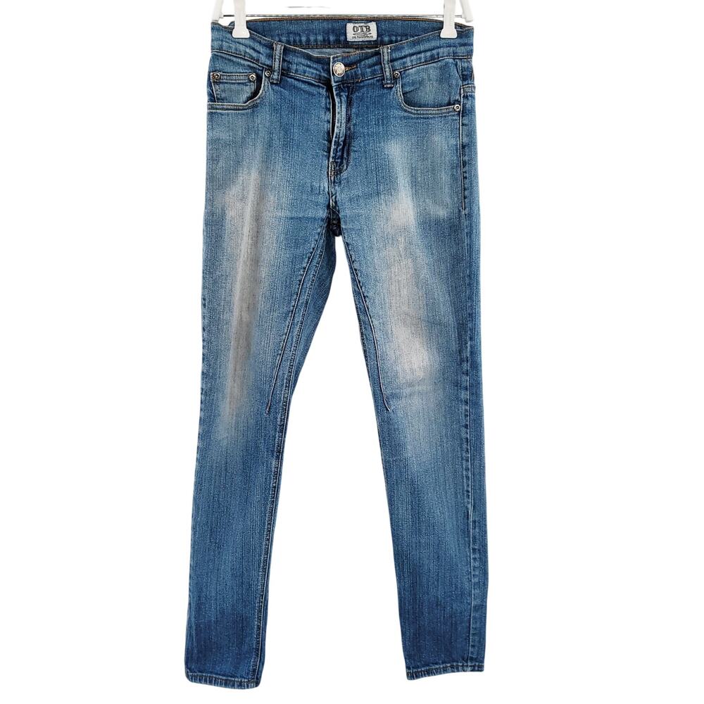 Y2K OTB One Tough Brand Medium Washed Slim Leg Denim Jeans Men's Size 32